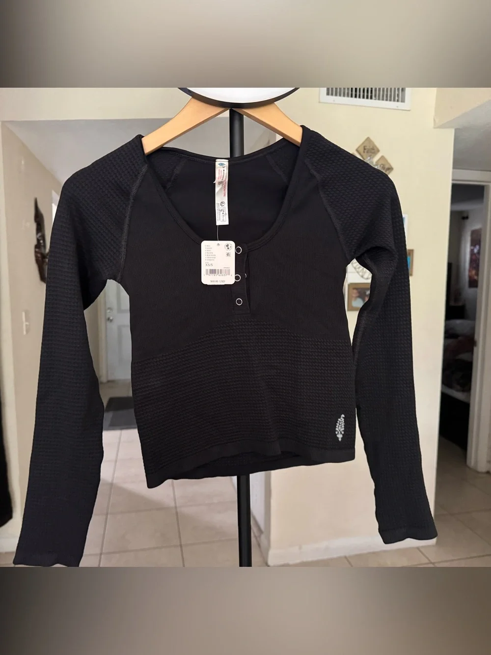 Fp Movement By Free People Bail Out Layer Top In Black Xs\S